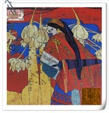 油印木刻版画 《牧羊女之三》藏族The Tibetan Girl < Woodblock Printing>